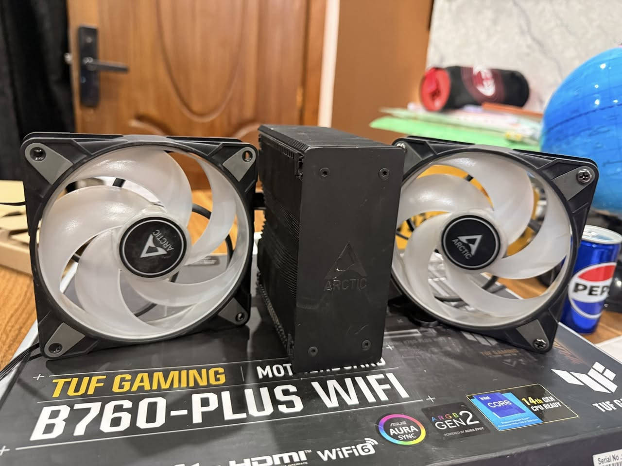 سلام عليكم 
غراض للبيع نظيفه كلش حته ما مستخدمه هواي 

المذربورد B760-PLUS WIFI DDR5
225 الف 

مبرد هواي 
FREEZER 36 A-RGB BLACK
سعر 85 الف 

شاشه 
BLACK WOLF GAMING 
1920•1080 
حجم شاشه 24 
FPS 165 hz 
Ips 
1ms 
يعر 125 الف 

Not 
غراض نظيفه من تاخذه تفحص على راحتك. وعطيك ضمان بي سبوع كامل 

مكان/بغداد حي القاهرة 
رقم/***********
توصيل موجود
