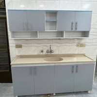 من داخل بيت الزبون  🌷  كاونتر خشب قياس مترين ملحق وسنك   السعر 275. فق...