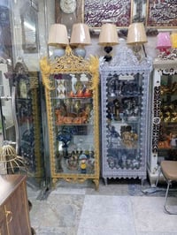 فاترينه خشب ابيض • فاترينه نحاسي • ساعة عامودي خشب