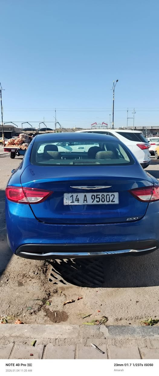 كرايسلر سي ٢٠٠
موديل ١٥ 
بسمي رقم بصرا 
رايد مراوس اوباما أو جارجر 
مكاني ميسان أريد فقط خصوصي 
تحياتي الكم ***********
كير محرك مكفول محرك ٢٤٠٠ 
بصمه تشغيل عن بعد
ادامه كامله 
تحديد مسار
شاشه اعطال
