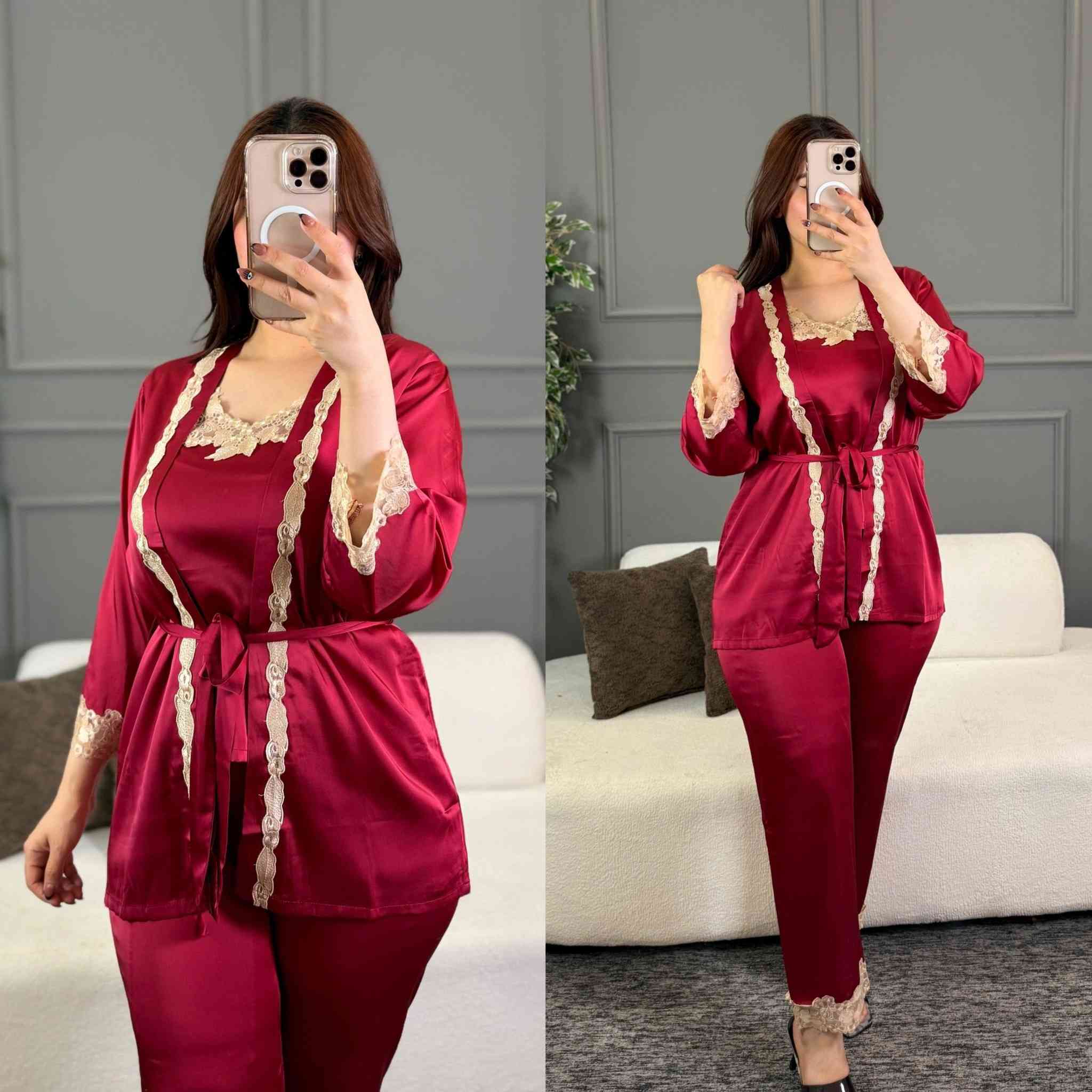 #وصل_حديثاً_اناقة_اوربيه

تراك نسائي اوربي 3 قطع عرايسي يناسب جميع الاذواق 😍

الخامه حرير زبدة الاصلي وليس ستن

القياسات M - L - X  - XXL قياس العارضه M

سعر الدرزن 12 قطعه 135 الف 

سعر القطعه مفرد 18 الف فقط 

***********

مخزن an
