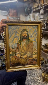 صورةالامام علي عليه السلام قديمه مع الإطار القياس 57×43 ...العنوان الم...