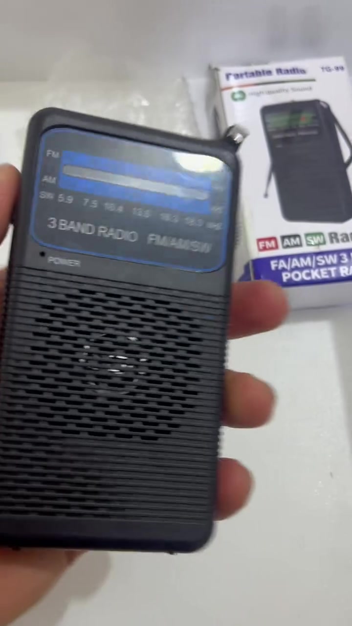 راديو جيب
ثلاث موجات
Am—fm—sw
لايت 🔦 
صوت عالي  ونقي


**إذا كنت صاحب هذا الإعلان وتريد حذفه لأي سبب، رجاءا أرسل رسالة إلى الدعم الفني**
