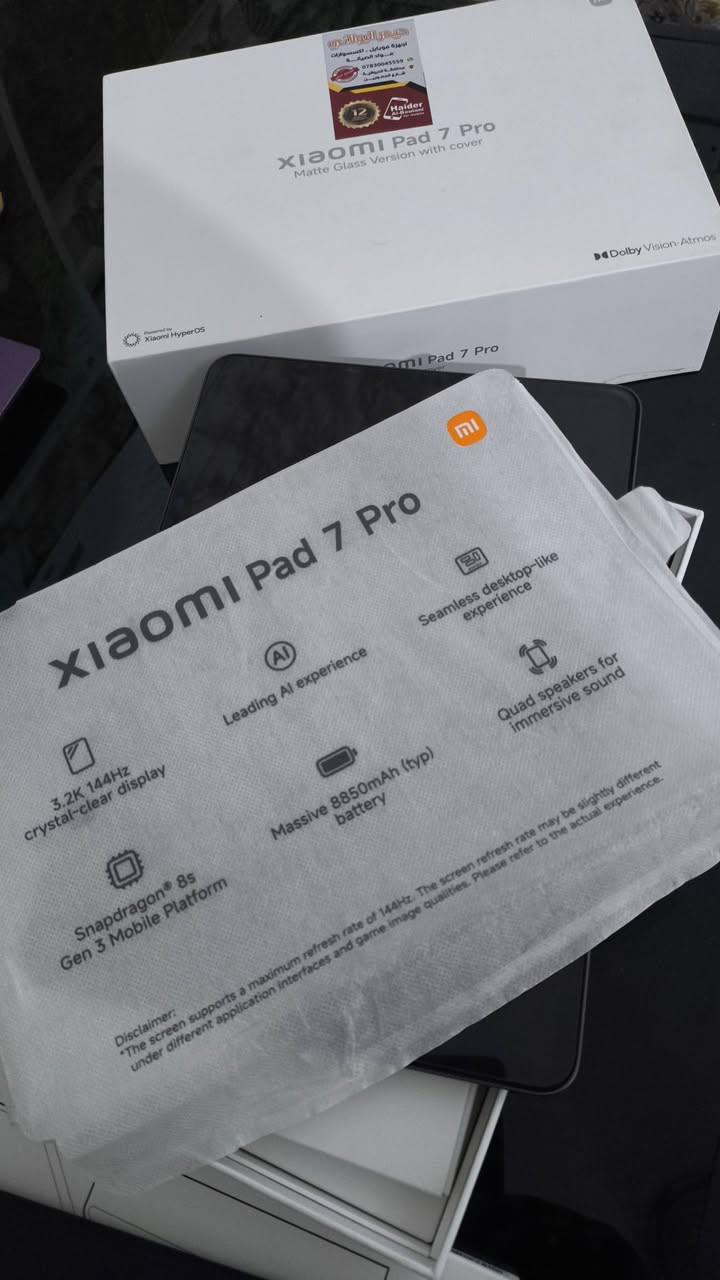xiaomi Pad 7 Pro
ايباد شاولي بات 7 برو جديد 
بطارية 8850
معالج Snapdragon® 8s
144 هيرتز ذاكرة 512
 مستخدم 10 ايام
سعره 650$ قفل


**إذا كنت صاحب هذا الإعلان وتريد حذفه لأي سبب، رجاءا أرسل رسالة إلى الدعم الفني**