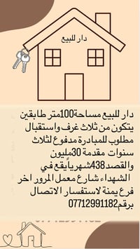 الشهداء معمل المرور • ١٠٠م • ٣غرف