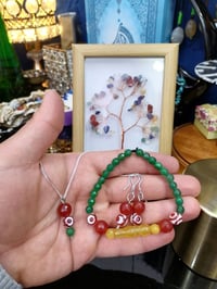 سوار كلادة تراجي • فضة ٩٢٥ • زمرد عقيق تبت