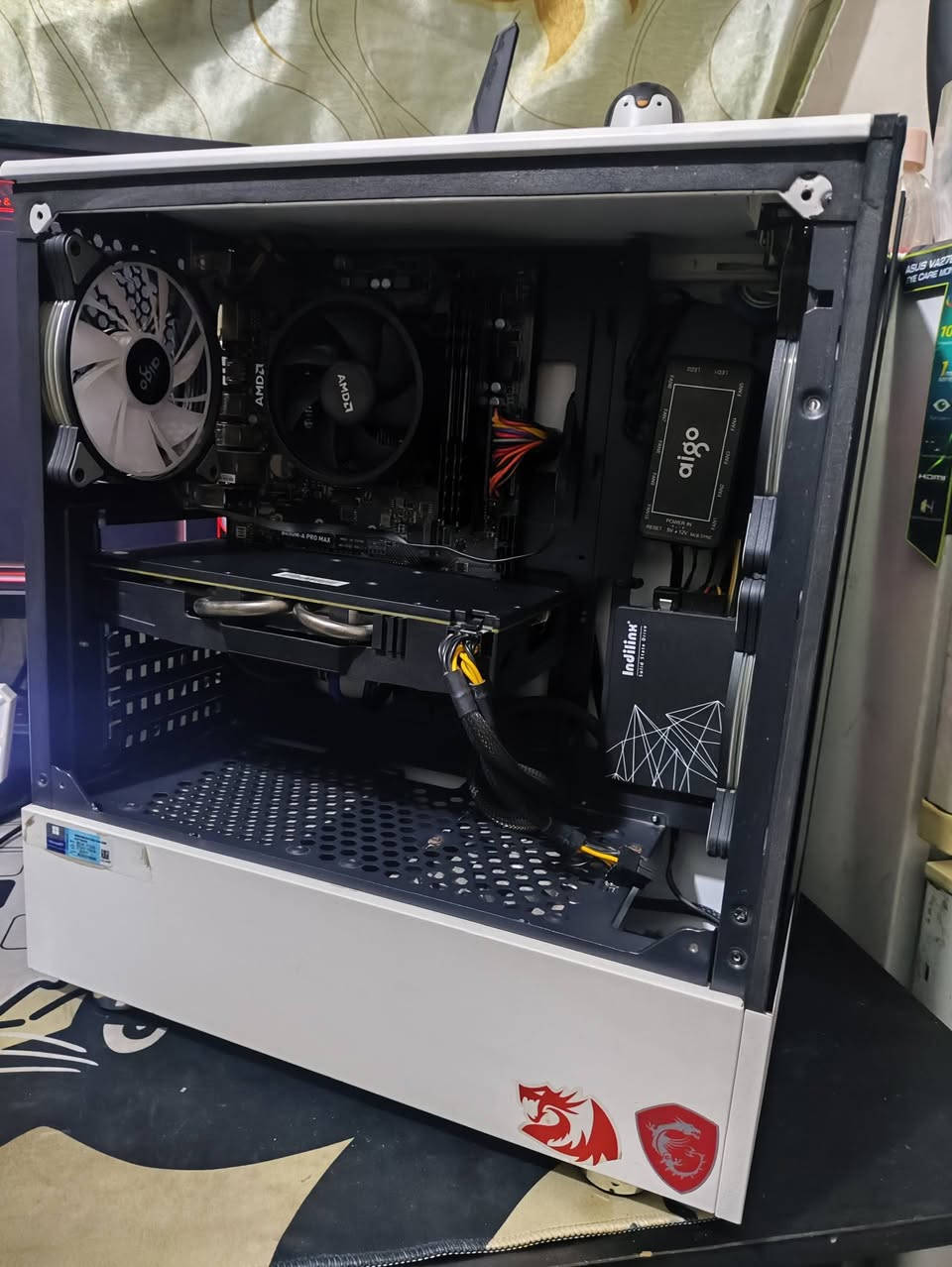 سلام عليكم تجميعه نضيفه وكامله
GPU AMD RX 580 8GB
CPU AMD R5 2600
B450 MSI A PRO
PS 500W
RAM 16GB 3200
 CAS 3 FAN RGB 
SSD 240GB 
HHD 1T
سعر 525 الف
نقص بس جامه كيس 
مكاني بغداد البياع متوفر توصيل لكل العراق


**إذا كنت صاحب هذا الإعلان وتريد حذفه لأي سبب، رجاءا أرسل رسالة إلى الدعم الفني**