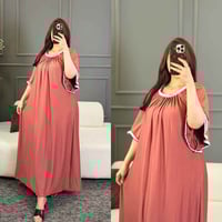 دشداشة نسائية • قماش زبدة تركي • فري سايز