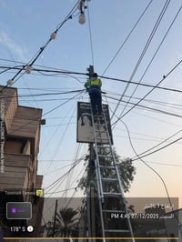 تنفيذ أعمال مد الفايبر والكابل الضوئي في بغداد  بجهود كوادرنا الفنية ا...