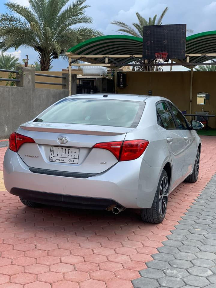 كورلا 2018 se
موديل : 2018 
اللون : رصاصي / فضي 
الرقم : كربلاء
ماشيه 125 ميل 
حادثها خفيف في اميركا 
في العراق لا يوجد حادث
مكان السياره كربلاء 
السعر 147 
***********
