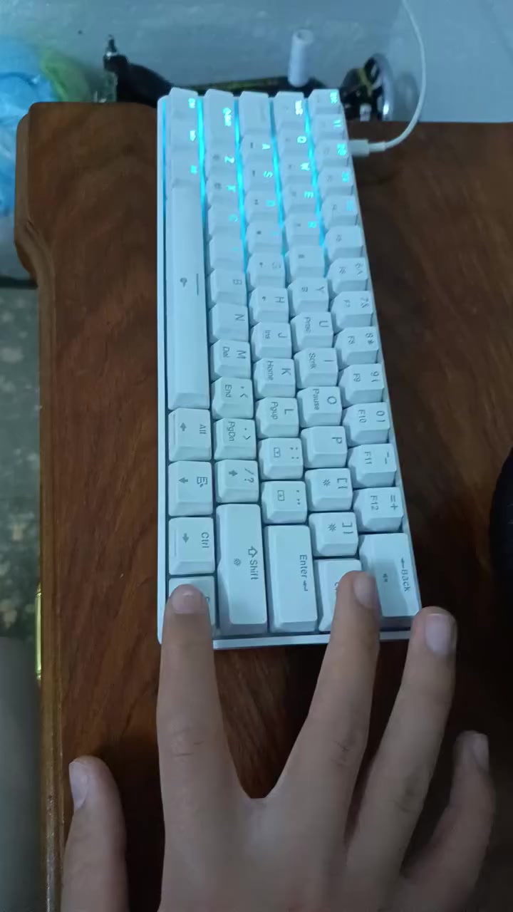 للبيع
كيبورد من شركة ديريا DK61SE ميكانيكي بلو سويتش
بيه هواي اوضاع RGB نفس ما موضح بالفيديو واكو اوضاع بعد تكدر تعلي وتنصي الاضاءة والسرعه هم
جديد غير مستعمل
اكتب سعرك بالتعليقات او اكتبلي اراسلك خاص لان مقفول


**إذا كنت صاحب هذا الإعلان وتريد حذفه لأي سبب، رجاءا أرسل رسالة إلى الدعم الفني**