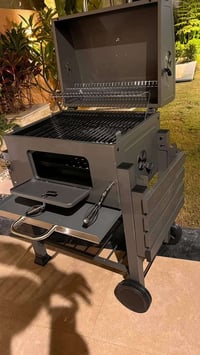 متوفر شواية فحم باربيكيو لجميع انواع المشاوي ضاغطة مقياس الحرارة دبل س...