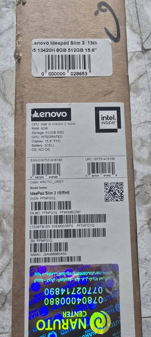 السلام عليكم لابتوب اوبن بوكس مكاني في البصرة 
المواصفات 
السعر 550 الف
Core i5 13th فئة H
التخزين 512GB
الرام 8GB قابل للزياده 
باقي المواصفات بلكارتونه
*********** ➡️ للاستفسار متوفر واتساب
