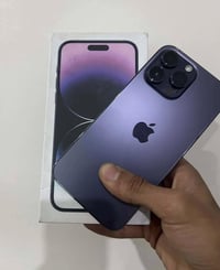 ‏سلام عليكم iPhone 14 بروماكس ‏الذاكرة 256 ‏اللون بنفسجي ‏مبدل بطارية ...