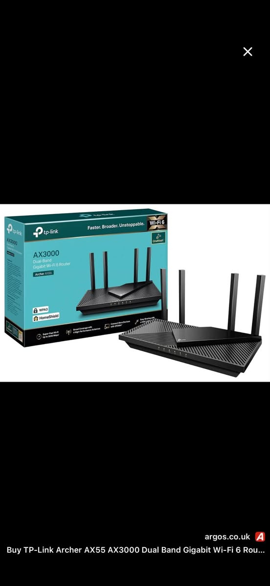 📢 إعلان مهم لزبائننا الكرام

نود إعلامكم بأنه تم تحديث أسعار راوترات TP-Link بعد رفع الأسعار من الشركة الأم، وقد حرصنا على تقديم أفضل الأسعار الممكنة لزبائننا الكرام.

📶 الأسعار الجديدة:

🔹 C20 — 27,000 د.ع
🔹 C80 — 48,000 د.ع
🔹 AX10 — 54,000 د.ع
🔹 AX12 — 47,000 د.ع
🔹 AX23 — 58,000 د.ع
🔹 AX53 — 67,000 د.ع
🔹 AX55 — 78,000 د.ع
🔹 AX55 Pro — 94,000 د.ع
🔹 BE230 WiFi 7 — 102,000 د.ع
🔹 Deco S7 (قطعتان) — 114,000 د.ع
🔹 Deco AX1500 (3 قطع) — 174,000 د.ع

✅ ضمان لمدة سنة كاملة
🚚 التوصيل إلى جميع محافظات العراق مقابل 5,000 د.ع

📍 العنوان:
الأنبار - الرمادي - الـ5 كيلو - الشارع الخدمي
مقابل صيدلية الأمل ومجاور مطعم بيت العز

📞 للطلب والاستفسار:
***********8

م. حارث العبيدي

🌹 أهلاً وسهلاً بكم، ونشكركم على ثقتكم الغالية::

