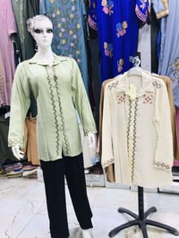 قميص طويل • تطريز هندسي • المسيب