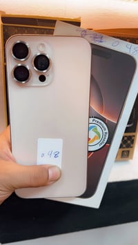 آيفون 16 برو ماكس لون دزيرت مميز  بطاريه 🔋 100 عدد شحنات 57 فقط جديد ذ...