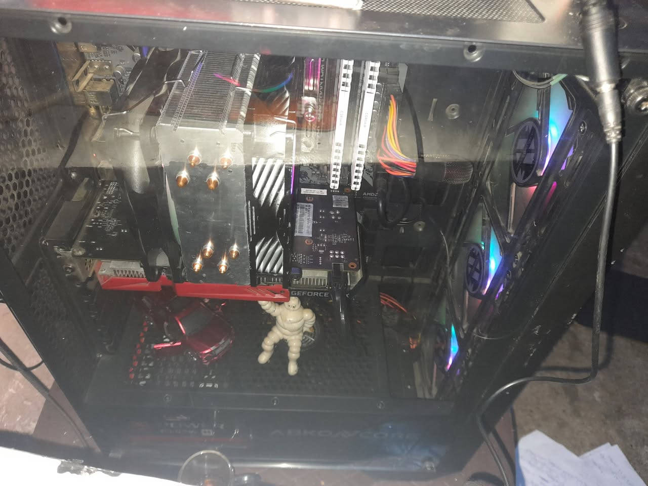 cpu: R5 3600x
GPU:gtx1650 gddr6
M.b:B550 4 slot ram. 2منفذ m.2.   6منفذ sata
Hard:ssd m.2 nvme 512.  hdd120
Power:600watt
ram:16gb 3200.  Corsair
Coller:mass
السعر 400


**إذا كنت صاحب هذا الإعلان وتريد حذفه لأي سبب، رجاءا أرسل رسالة إلى الدعم الفني**