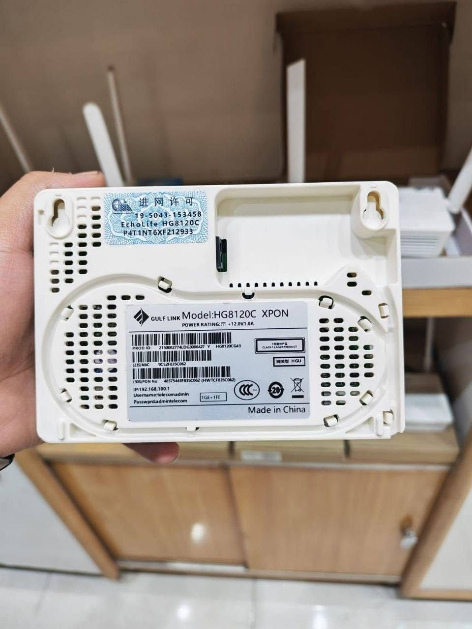 📌 مواصفات مشطب XPON (اكس بون):
1GB جديد ثنين بورت
HG8120C
🔹 نوع: مشطب XPON
🔹 مناسب للاستخدام مع اكس بون / XPON
🔹 جودة عالية 
🔹 تصميم متين وسهل التركيب
🔹 مناسب للشبكات الضوئية المنزلية والمكاتب
📦 متوفر الآن – الكمية محدودة
📩 للاستفسار مراسلة الصفحة
🚚 يتوفر توصيل إلى جميع المحافظات
ا


**إذا كنت صاحب هذا الإعلان وتريد حذفه لأي سبب، رجاءا أرسل رسالة إلى الدعم الفني**