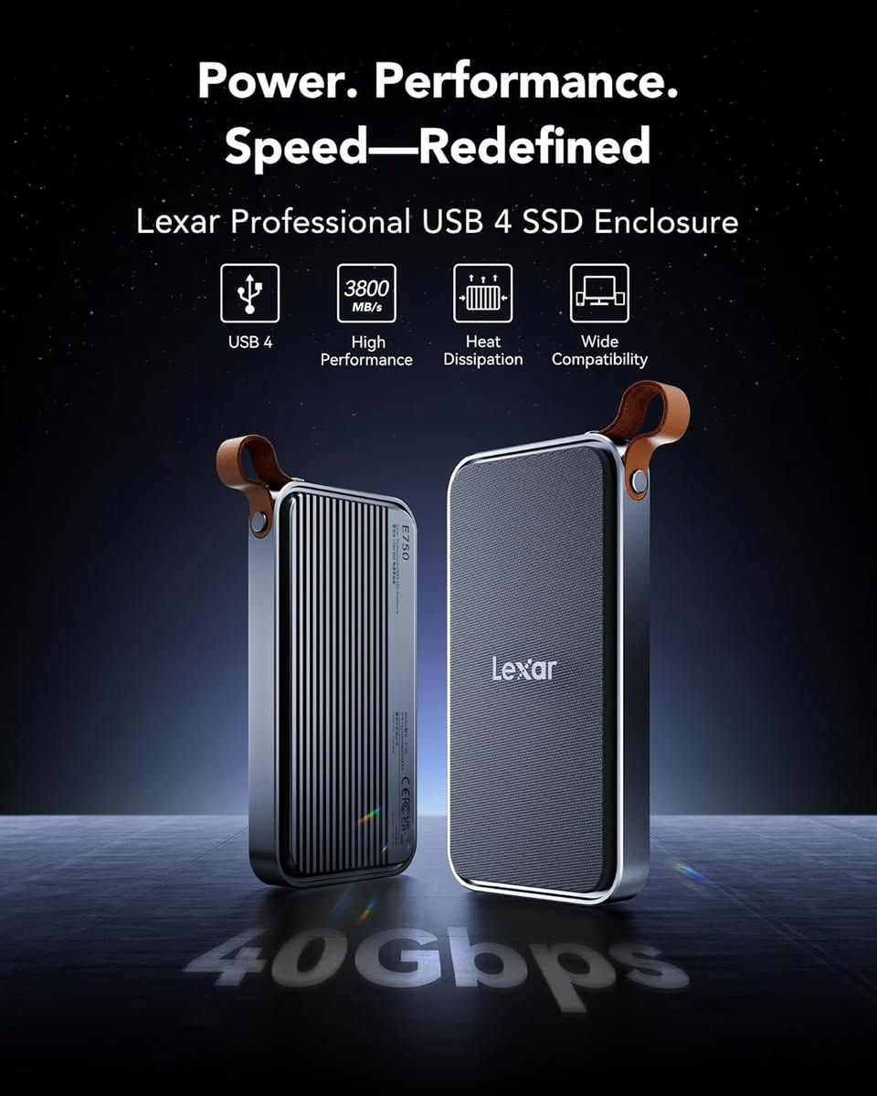 السلام عليكم
متوفر هارد Lexar M.2 2TB مع راك Lexar E750


**إذا كنت صاحب هذا الإعلان وتريد حذفه لأي سبب، رجاءا أرسل رسالة إلى الدعم الفني**