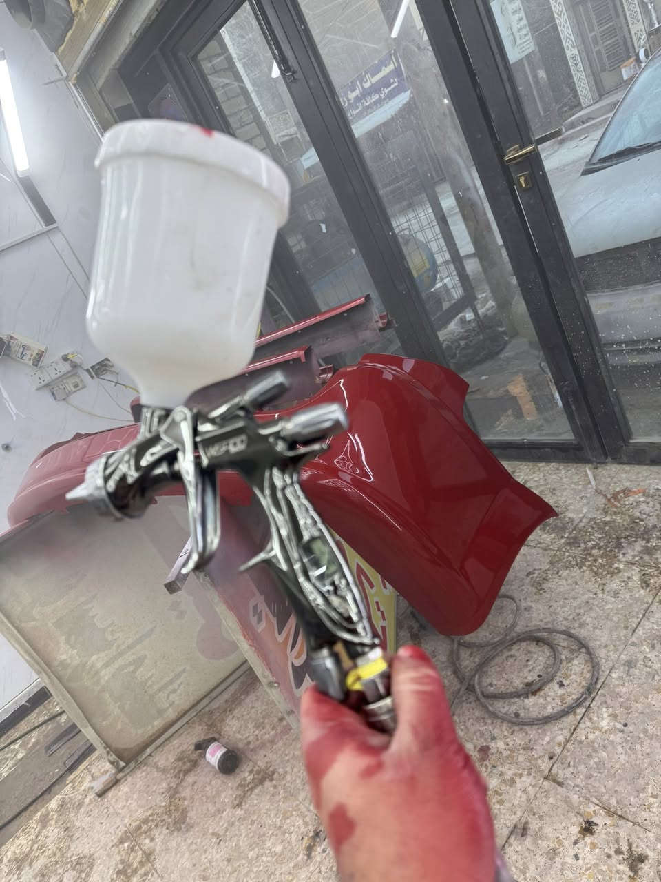 العزاز ❤️ مشتاقلكم 
صبغ دعاميه ودوسات دوج كود اللون prm خلط اللون يمي بالدكسون ١٠٠٪؜ تطابق 
البيز بال برو لايت 
والكلير بالايواتا ws series 2
شوفت عينكم كزاز
عنواني شارع مستشفى الدوره الاهليه 
***********
