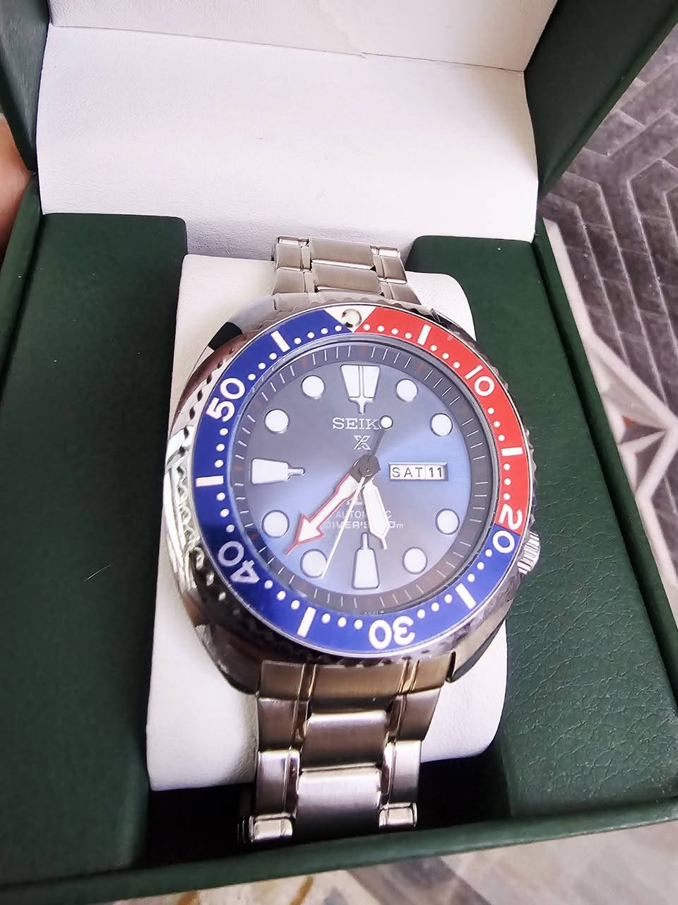 السلام عليكم
سيكو كوبي مكينة اوتماتيك
نضافة جديدة
نافذة لعرض التاريخ
ارقام وعقارب لامينوس
رنك خارجي دوار
قطر ٤٥
السعر ٦٥ الف
يوجد توصيل لجميع المحافظات
***********
