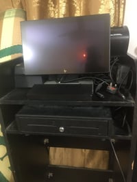 جهاز كاشير مطعم للبيع بكافه ملحقاته طابعه عدد 2 خزانه نقود نوع hp  الا...