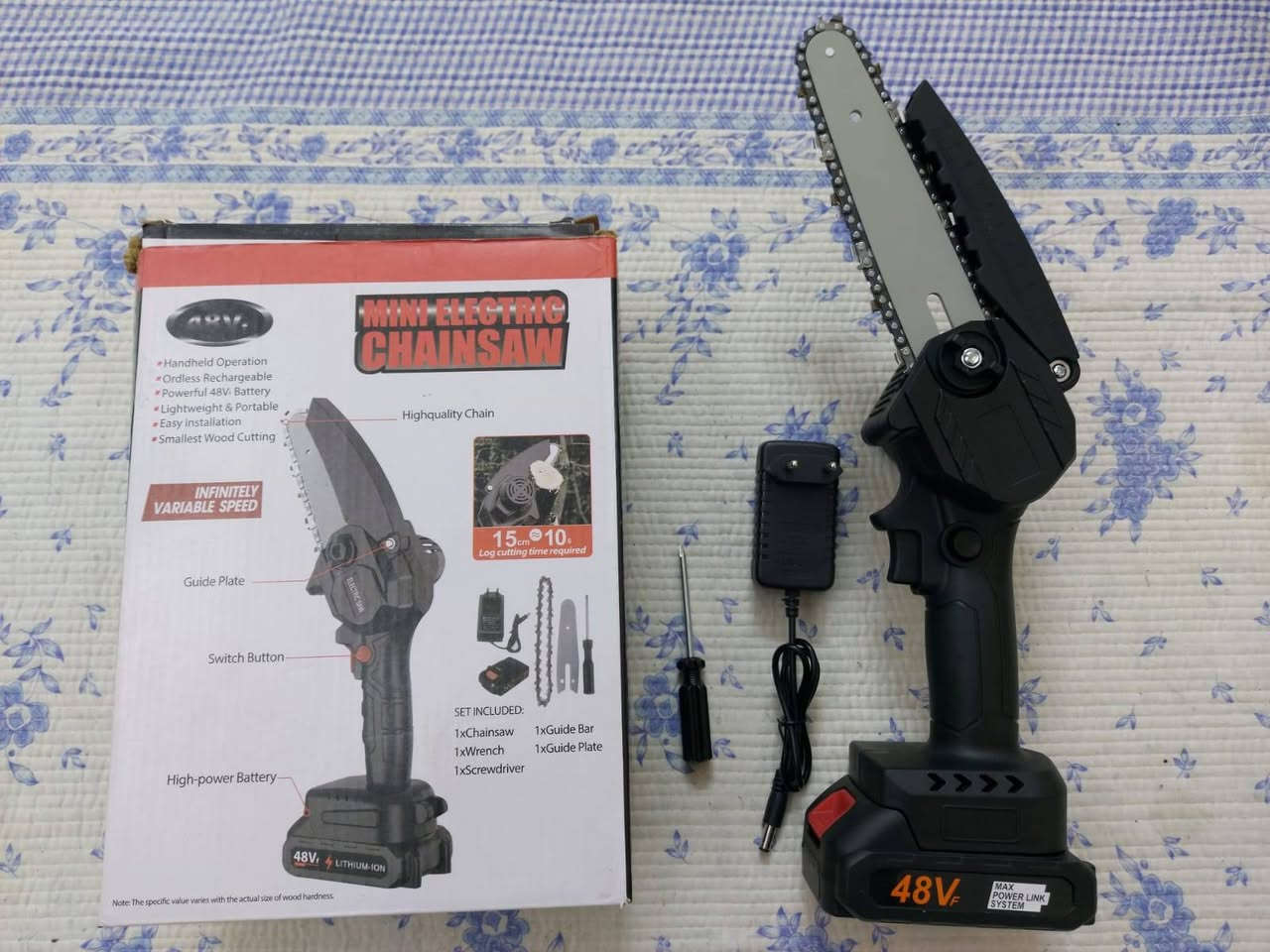 منشار شحن بطارية 48V الكبيرة مع شاحنة كامل الملحقات 
السعر 20 الف  شامل اجور التوصيل مكاني بغداد مشتل حي المعلمين ***********
