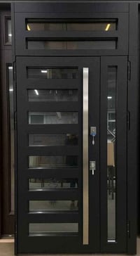 باب ٢م×١م • حديد ٢ ملم حقيقي • صبغ اسود