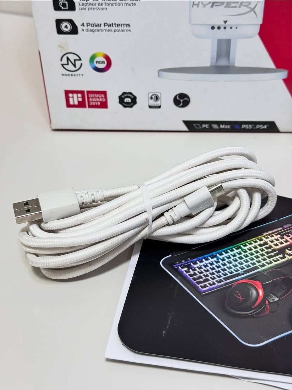 المايك القوي
قطعة مميزة جداً
Hyperx quad Cast S سخة الأس لون الابيض
• مايك USB ستوديو احترافي مخصص للبث المباشر والجيمينك
والبودكاست
• جودة تسجيل عالية الوضوح بصوت نقي وثابت بدون ضجيج
• كابسولة Condenser كبيرة تعطي عمق وقوة بالصوت
• إضاءة RGB محيطية فخمة قابلة للتخصيص الكامل
• 4 أنماط التقاط احترافية تناسب كل السيناريوهات
• مستشعر لمس ذكي لكتم الصوت الفوري
• فلتر بوب داخلي احترافي يقلل أصوات النفس والحروف الحادة
• حامل Shock Mount مدمج لعزل الاهتزازات
(Gain Control) تحكم مباشر بحساسية المايك •
• منفذ سماعة 3.5mm للمراقبة المباشرة بدون تأخير
• يعمل بنظام Plug & Play بدون آي تعريف
Macو PlayStationو PC توافق كامل مع •
• تصميم أبيض فاخر يكمل الست أب الاحترافي ويعطي شكل قوي السعر 125 الف فقط


**إذا كنت صاحب هذا الإعلان وتريد حذفه لأي سبب، رجاءا أرسل رسالة إلى الدعم الفني**