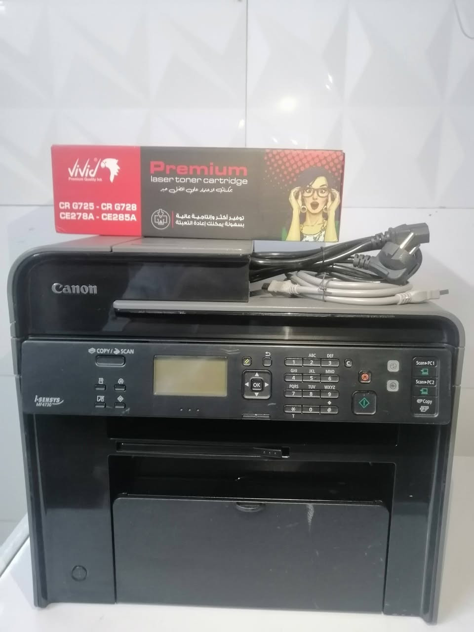 طابعة كانون MF4730
ابيض واسود ليزري
نظيفة جداااا جدااااا 
نسبة النظافة 95٪
 فيدر 
سكنر
 سحب
 استنساخ
٢٠ نسخة بلدقيقيه 
طابعة غنية عن التعريف وتتميز بالمتانة و السرعة العالية
استنساخ و سكنر وطباعة من الحاسوب والموبايل
كاترج باودر سعر الكاترج ب 7 الالف دينار يكفي 2000 نسخه
الطابعة مع ملحقات وكيبل بور كهرباء وكيبل طباعة
مكان بغداد الكرخ للاستفسار خاص


**إذا كنت صاحب هذا الإعلان وتريد حذفه لأي سبب، رجاءا أرسل رسالة إلى الدعم الفني**