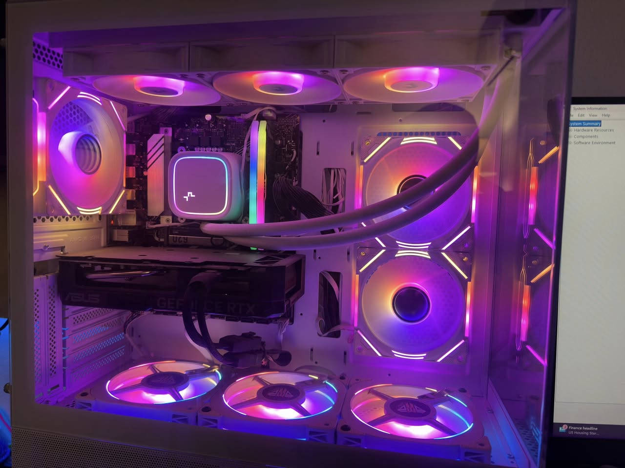 كيس للبيع
Cpu i5 14
M.b b760 mr asus
Ram 32g 
Tforce rgb 2’8
M.2 it nvme lexar 
Gpu rtx 4070 super Zotac twin edge 12g
Pws 750w deebcool 
Cooler مائي
Case mass 6 fan rgp

السعر مليون ونص 
ملاحضة نضافة ١٠٠٪؜١٠٠ مع كراتين القطع استخدام قليل
رقم الهاتف ***********
منطقة حي الجهاد
