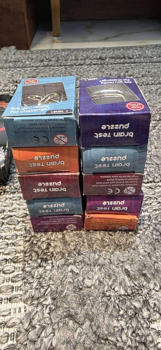 العاب الالغاز المعدنيه . مصممه لتحدي العقل 🧠
15 شلع .مع التوصيل


**إذا كنت صاحب هذا الإعلان وتريد حذفه لأي سبب، رجاءا أرسل رسالة إلى الدعم الفني**