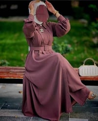 فستان محجبات • كريب إيطالي • طول ١٤٠سم