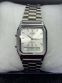 ساعة كاسيو ياباني اصلي غيرمفتوحة شغالة نظافة 100‎%‎100 تكدر تكول جديدة...