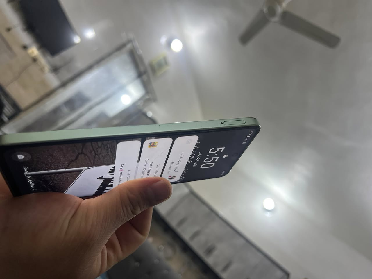 السلام عليكم للبيع
ريلمي C67 ذاكره 265 داخليه 16 كامرته 108 mp جهاز كلش نظيف ومامفتوح دبل سيم كارت كله شغال بطاريته 6000 شحن يدعم لشحن لسريع 33 واط  رايده ب 120 الف وبي مجال بسيط للشراي مكاني ديالى الخالص للاستفسار ***********
