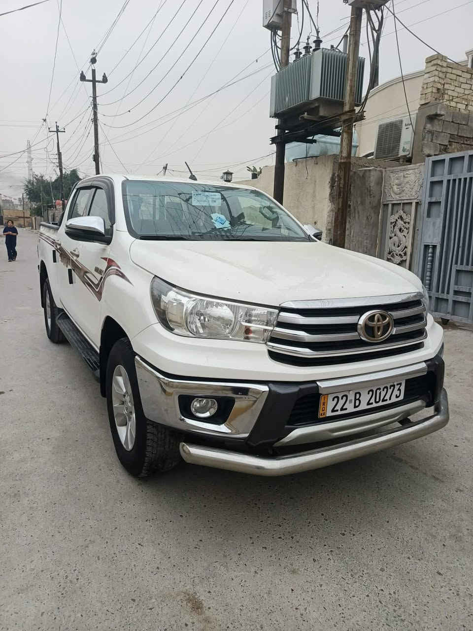 سلام عليكم بيكم هايلوكس 2020
مكفولة كفاله عامه
سيد نهرو مذهبه علامه ويدات 
بصمه بلادي + كامره خلفيه
حساسات خلفيه رقم اربيل
كير اوتو وقود بانزين 
تبريد قطعتين 
هوك خلفي امامي 
سكن بغداد ستفسار ***********
