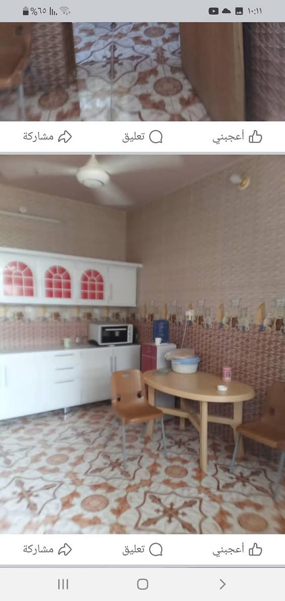 بيت للبيع ركن مقع مميز المساحه ١٧٨ الواجهة ١١ونص والنزال ١٥قاطين الشهداء شارع الاطلال خلف جامع البرار شارع ٣٠يتكون غرفتين واستقبال ومطبخ وصحيات داخليه وخارجيه القاط الثاني نفس البناء ٢١٧ اليجي شوف البيت ونطي السعر ***********
