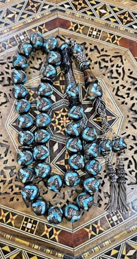 يا الله  تحفه جميله من اليسر بحر احمر دق فضه عيار١٠٠٠ تطعيم فيروزج كرك...