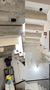 خدماتنا تشمل:طلس الدرج بلمعجون؟ جبسن بورد كرسته + عمل مع الصبغ اللوح ت...