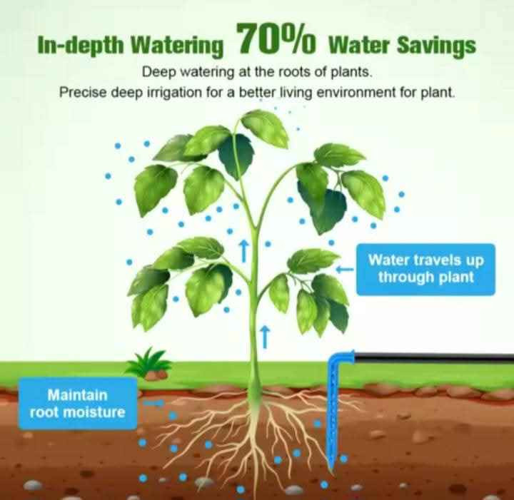 • منظومة سقي بالتنقيط على الطاقة الشمسية لري النباتات تتضمن :
• لوح شمسي: بقدرة 5 وات
 لتشغيل النظام.
• أنابيب: أنبوب ري رئيسي بطول 5 أمتار وأنبوب تصريف بطول 30 مترًا.
• ملحقات الري: 30 رأس تنقيط و 30 موصل على شكل حرف T.
• ميزات أمان: مستشعر لمستوى المياه (للتنبيه عند انخفاض الماء) ومضاد للسيفون. 
• التشغيل التلقائي: يقوم بري النباتات تلقائيًا بناءً على فترات زمنية محددة مسبقًا.
• لا يحتاج لصنبور: يمكنه سحب المياه مباشرة من الحاويات مثل الدلاء.
• الاستخدام: مناسب للشرفات، الباحات، الحدائق المنزلية، والصوبات الزراعية بغداد, العراق


**إذا كنت صاحب هذا الإعلان وتريد حذفه لأي سبب، رجاءا أرسل رسالة إلى الدعم الفني**