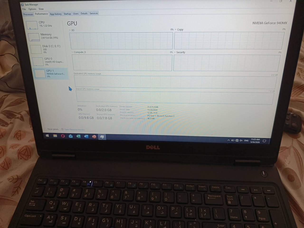 السلام عليكم ، لابتوب للبيع 

الاسم : Dell Latitude 5580  
المعالج :
 Intel(R) Core(TM) i5-7440 HQ CPU @ 2.80 GHz
 
الرام : 16 GB 
الكرت الداخلي : Intel (R) HD Graphics 630 (128MB) 
الكرت الخارجي : NVIDIA Geforce 940 MX (2GB) 
الهارد : SSD BLACK WOLF S501 - 512 GB 

السعر 400 
الجهاز يفيد للدراسة وتشغيل البرامج الهندسية بسلاسة ، وممكن يشغل العاب مثل العاب ال PS2 (1080p-60fps) فما دون .


**إذا كنت صاحب هذا الإعلان وتريد حذفه لأي سبب، رجاءا أرسل رسالة إلى الدعم الفني**