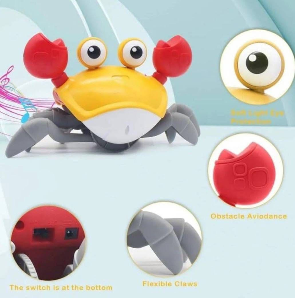 ✅induction Electric Crab
🦀لعبة السلطعون  الهارب للأطفال تتحرك بسرعة وبشكل جانبي مثل السلطعون الحقيقي، 
🦀ويصدر أصواتا ممتعة وموسيقى وتضيء. تحتوي على مستشعرات تعكس اتجاهها عندما تقترب من عائق.

🦀لعبة رائعة للطفل في فترة الحبو من عمر ٣ أشهر إلى ٦ سنوات يحب الطفل مشاهدة السلطعون وهو يركض أثناء الزحف او المشي رائعة للرضع لمتابعتها والعمل على تقوية عضلات رقبتهم. لعبة رائعة لتحفيز الأطفال الذين لا يرغبون في رفع رؤوسهم أثناء الزحف.

🦀تساعد الطفل على الزحف سوف
يحاول الطفل الزحف للإمساك به. بالطبع بسبب مستشعر تجنب العوائق، لن يتمكنوا.
🦀شكل السلطعون اللطيف والألوان الزاهية تسهل جذب انتباه الأطفال ويمكن للموسيقى المبهجة ان تنمي احساس الطفل بالسعادة 
🦀تنمية مهارة الانتباه والتركيز من خلال السمع والنظر 
🦀يساعد ايضا الأطفال الذين في بداية فترة المشي في كسر حاجز الخوف والجري بكل ثقه 
🦀ولعبة جدا رائعة وممتعه لعمر من ٣ سنوات فما فوق تنمي لديهم حب التحدي والاستكشاف
⭕ تعمل على البطاريات فقط 💯✅
السعر ١٢ ألف فقط 
🚘يوجد خدمة توصيل لجميع محافظات العراق ٤ الاف 🚘


**إذا كنت صاحب هذا الإعلان وتريد حذفه لأي سبب، رجاءا أرسل رسالة إلى الدعم الفني**