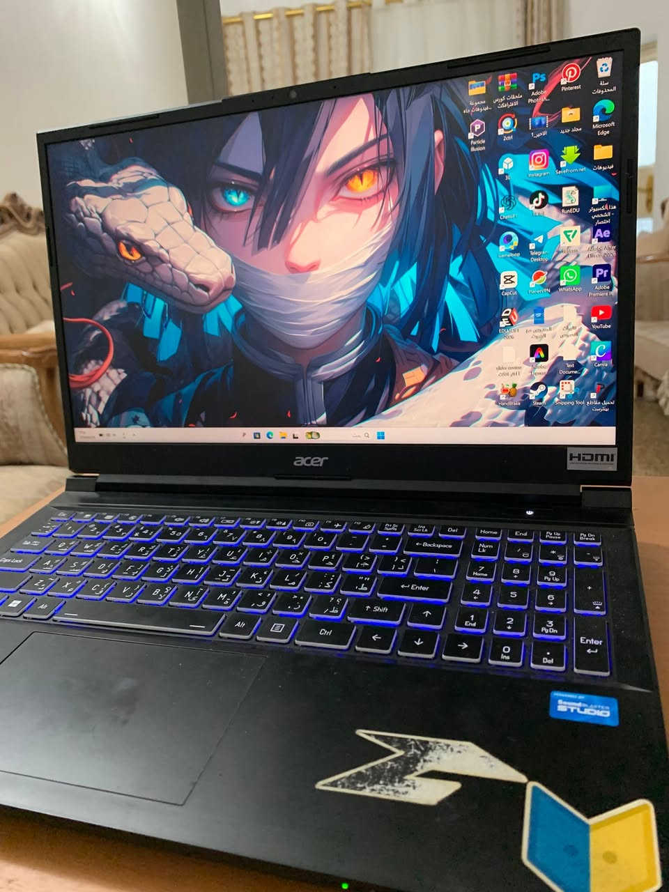 ACER Shadow SH15-51 
CPU : 13th Gen Intel(R) Core(TM) i7-13620H
RAM 16 DDR5
Hard 1T
GPU : RTX 4060 8G DDR6
الشاشة :  2560×1440 (2K / WQHD)
حجم الشاشة : 15.6 بوصة
معدل التحديث: 165Hz
تغطية الألوان: 100% sRGB

للبيع قيم السعر


**إذا كنت صاحب هذا الإعلان وتريد حذفه لأي سبب، رجاءا أرسل رسالة إلى الدعم الفني**