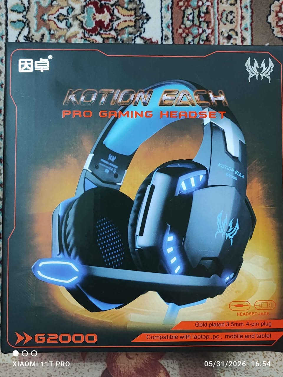 ئەمە بۆ فرۆشتنە 🎧
​جۆری هێدفۆن: Kotion Each G2000 Pro Gaming Headset
بارودۆخ: وەکو پاکەت وایە، تەنها ٢ ڕۆژ بەکارهاتووە و هیچ کێشەیەکی نییە. کارتۆن و هەموو شتێکی لەگەڵدایە.
هۆکاری فرۆشتن: هێدفۆنێکی ترم کڕیوە، بۆیە بەم نرخە هەرزانە دەیفرۆشم.
نرخ: 25,000 دینار کۆتایی (نرخی بازاڕ لە نێوان 35,000 بۆ 40,000 دینارە، بۆیە زۆر هەرزانترە!).
گەیاندن: لە ناو شاری سلێمانی گەیاندن بێبەرامبەرە (Free) 🚚. بۆ دەرەوەی سلێمانی گەیاندن لەسەر کڕیارە.
تایبەتمەندییەکان: دەبێت بۆ کۆمپیوتەر، لاپتۆپ، مۆبایل و تابلێت. مایکێکی زۆر باشی هەیە لەگەڵ لایتی شین (LED).
​ئەگەر کڕیاریت نامە بنێرە! السليمانية, العراق


**إذا كنت صاحب هذا الإعلان وتريد حذفه لأي سبب، رجاءا أرسل رسالة إلى الدعم الفني**