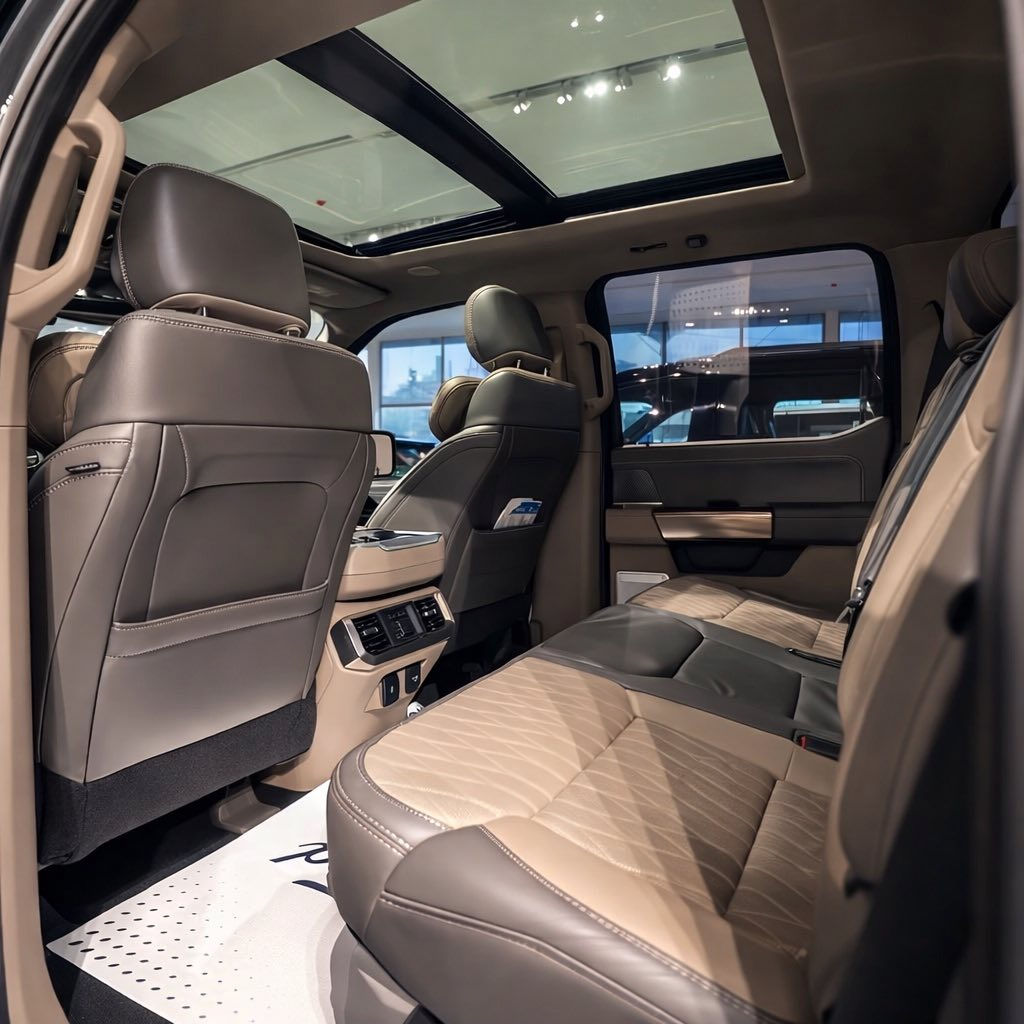 للبيع …..
(خليجي)Ford F-150  Platinum

مغلفة ppf + تضليل 100‎%‎ بالسنويه 

تأتي مع ضمان الوكالة لمدة 5 سنوات

ضمان شركة الكاصد 

—————————————————

محرك Hybrid v6 twin turbo 

الكير 10 نمر 

الممشى 8.000 كم السيارة زيرو

دفع رباعي: 4WD

—————————————————

-باب صندوق خلفي ذكي (Pro Access Tailgate) يفتح جانبيًا لسهولة الوصول

-مقاعد جلدية فاخرة متعددة الأوضاع مع خاصية التدفئة والتهوية، ونظام تدليك (Active Motion).

-شاشة معلومات وترفيه تعمل باللمس قياس 12 بوصة تدعم Apple CarPlay و Android Auto

-نظام صوتي B&O Unleashed من Bang & Olufsen بـ 14 مكبر صوت

-نظام المساعدة في السحب المتطور (Pro Trailer Backup Assist)

-نظام Pro Power Onboard لتزويد الطاقة بالطاقة الكهربائية (مواتير ومعدات)

-كاميرات 360 درجة

-عتبات جانبية كهربائية

-سقف بانوراما

-مثبت سرعة ذكي Adaptive Cruise Control.

-نظام المحافظة على المسار

-تحذير الاصطدام الأمامي مع فرامل تلقائية

-كاميرات ومساعد ركن

-سياقه اليه 

-هاند بريك تلقاىي 

-مولد كهربائي 10A 

-نظام الاصطفاف الالي Auto park

-مقاعد مساج +تدفئة + تبريد

—————————————————

السياره جديده وزلغ مابيها بعدها زيرو عله ضمان الوكاله تبديل دهن مجاني + فلتر مجاني

للاستفسار الاتصال على:

***********
