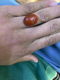 عقيق يماني كبدي بيها مشف كلش حلو وبيها دمار و نقطة سودة حجرة كلش حلوة ...