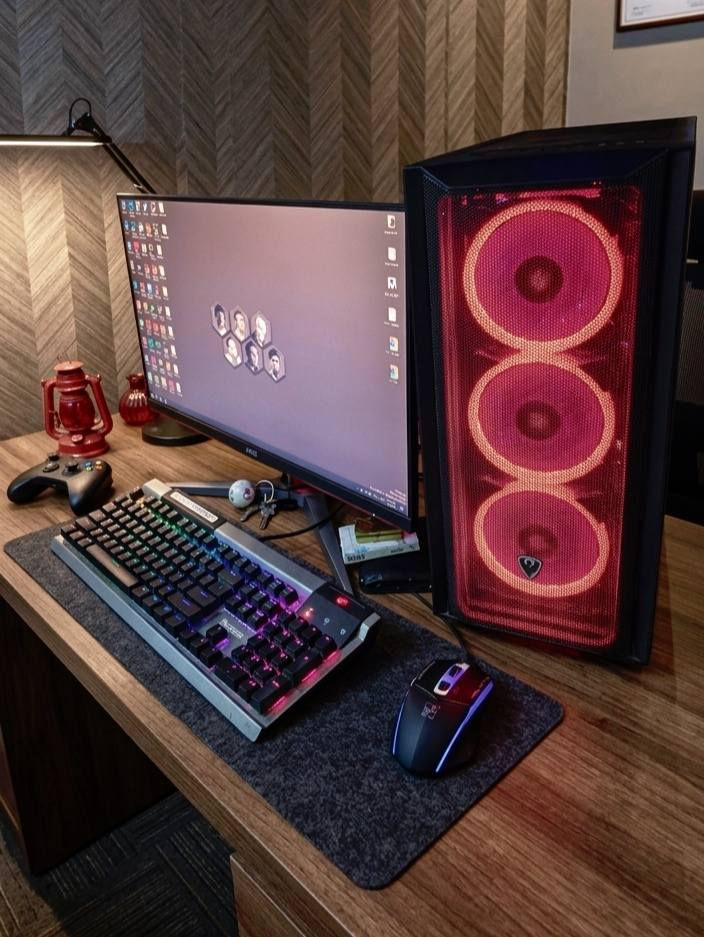For sell

🟢 CPU :
amd Ryzen5 3600X 
🟢 CPU Cooler :
amd wraith prism (3700x) 
🟢 Motherboard
Msi B550 gaming edge wifi 
🟢 GPU
igame RTX 3060 12gb ultral oc 
🟢 RAM
Crusial ballistix 3600 cl16 4*8 (32GB)
🟢 PSU
EVGA g5 650w modular +g
🟢 Storage
Samsung 970evo 500gb nvme
WD blue HDD 5400 RPM 2tb 
🟢 Case :
Sama atx 7fans inc mesh
🟢 Monitor
aoc 24G2 IPS FHD 144hz
🟢 Keyboard
Redragon Surya mechanical
🟢 Mouse
Logitec


**إذا كنت صاحب هذا الإعلان وتريد حذفه لأي سبب، رجاءا أرسل رسالة إلى الدعم الفني**