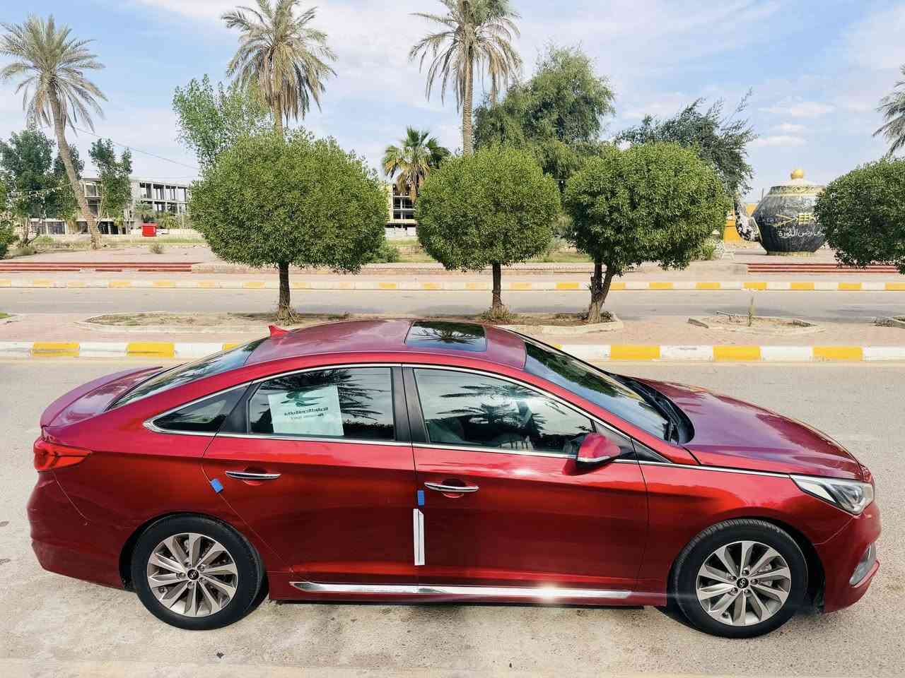 للبيع سوناتا 2016 سبورت دبل كزوز بصمه جلد فتحه تبديل باب السايق وصبغ بجاملغ الامامي السعر 115 ورقه مكان العماره ***********
