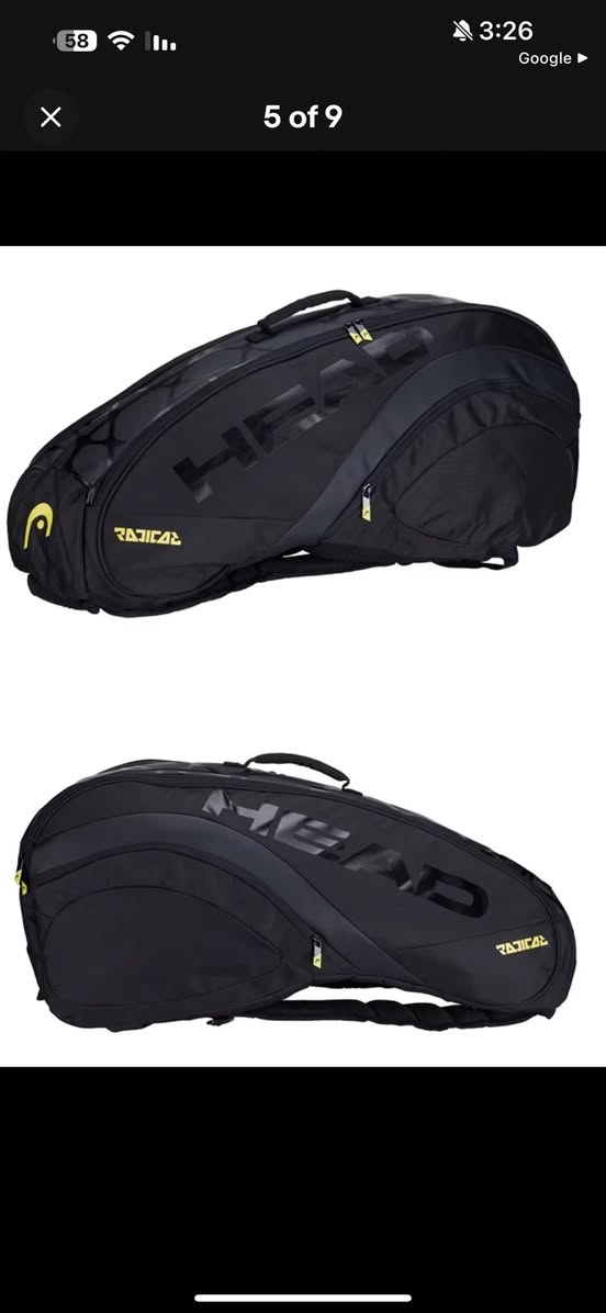Genuine HEAD 6 Pack Tennis Bagb Black Radical25th Anniversary 
Limited Editio Bag

حقيبة تنس أصلية من هيد، مضارب 6 قطع، حقيبة راديكال سوداء، إصدار محدود بمناسبة الذكرى السنوية الخامسة والعشرين

السعر 125 الف


**إذا كنت صاحب هذا الإعلان وتريد حذفه لأي سبب، رجاءا أرسل رسالة إلى الدعم الفني**